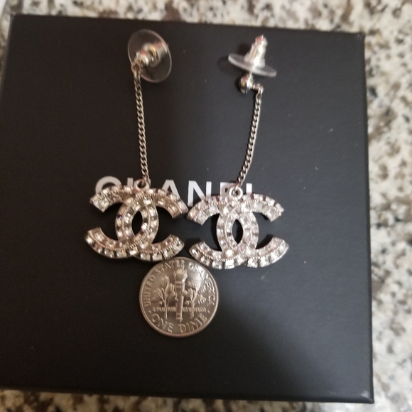 SOLD!!! Baguette  Christal CC XL dangle earrings - Picture 17 of 17